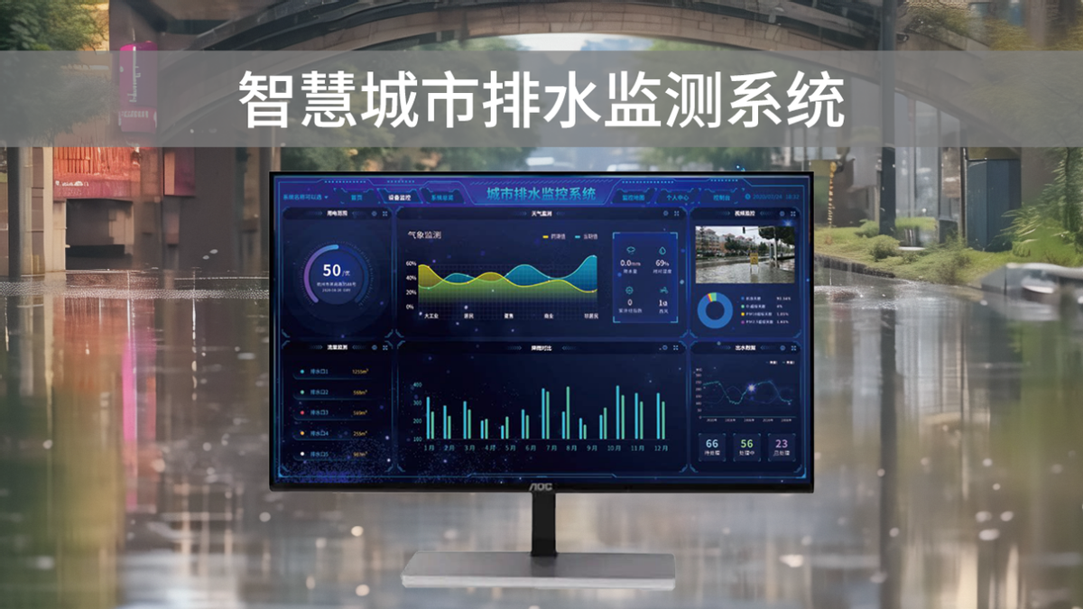智慧排水监测系统，可视化管理，助力城市水利水务建设