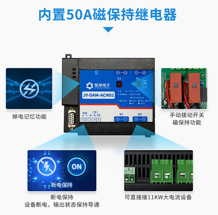 智能配电监控模块，内置50A磁保持继电器