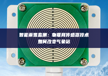 智能雨雪监测：物联网传感器技术如何改变气象站