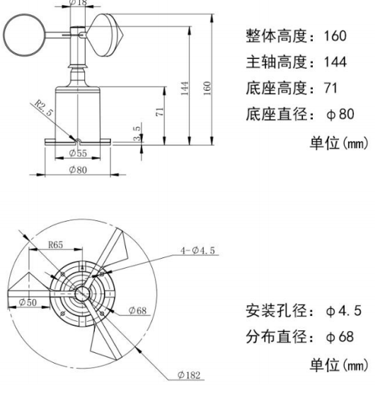 聚英风速传感器结构图